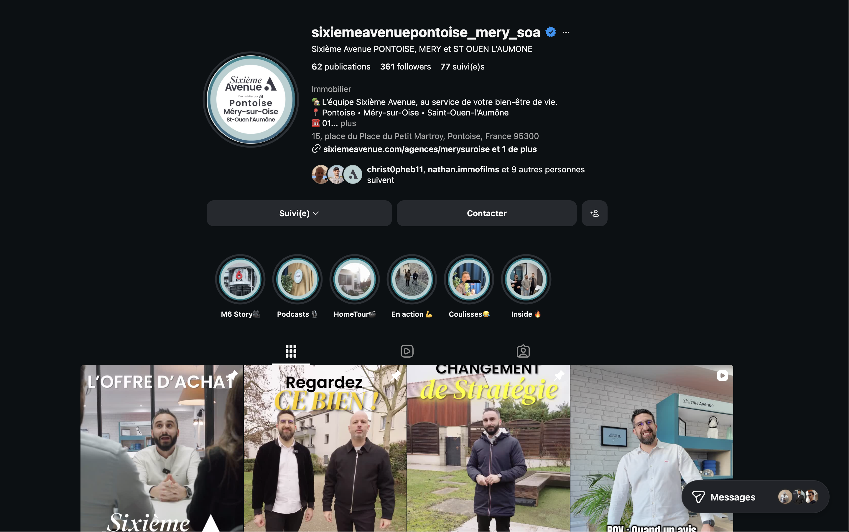 Instagram Sixième Avenue Pontoise